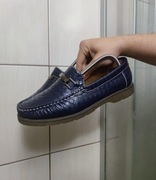 mokasyny męskie 41 Lolo Buty obuwie niebieskie granatowe błękitn