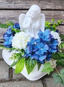 Stroik na grób dziecka z aniołkiem i sercem