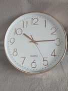 Zegar ścienny, 30 cm, różowe złoto