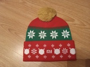 Czapka świąteczno-zimowa z pomponem. NOWA! 