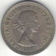 Wielka Brytania 6 pence pensów 1954 - 19,3 mm - nr 2