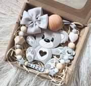 Zawieszka do smoczka imienna, gryzak, broszka,pude