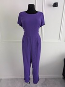 Fioletowy kombinezon z koronkowym dekoltem na plecach, XXXL/46