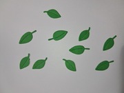 Scrapki listek 10 szt. 19x8 i 16x9 mm zielony gramatura 160 g/m2