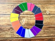 Kolorowe tabliczki laminowana pomoc Montessori