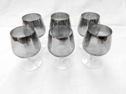 Kieliszki do koniaku szare ombre obłe x6 (cena za komplet)