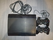 PlayStation 3 PS3 Super Slim z HEN + PKGi + 2 pady + okablowanie