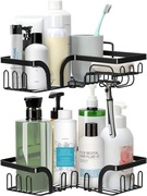 Narożna półka prysznicowa z 15 haczykami - 2 szt.