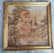 Stary francuski obrazek gobelin