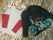 2 nowe bluzki chłopięce szara czarna Lupilu 86/92