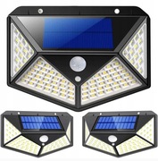 MOCNA LAMPA SOLARNA z CZUJNIKIEM RUCHU ZMIERZCHU ULICZNA 100LED WODOODPORNA