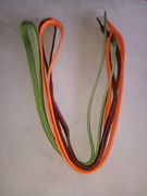 sznurówki sznurowadła wiązadła 3 szt. 120 cm pomarań. zielona brązowa