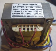 Transformator sieciowy 50w  14V, 9V