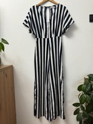 Kombinezon długi letni w paski oversize Bershka rozmiar XS 34
