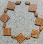 Stary,indyjski naszyjnik - jaspis Kalahari (pustynny) i srebro