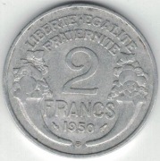Francja Republika 2 franki francs 1950 B nr 1