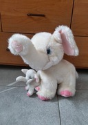 Biały słonik maskotka mama słoń dziecko słoń dwa słoniki pluszaki