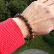 Bransoletka męska z kamienii naturalnych Tygrysie Żelazo Rękodzieło 