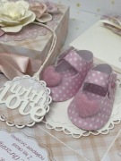 eksplodujące pudełko pamiątka chrztu kartka buciki