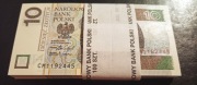 10 ZŁ 100 sztuk PACZKA 2025 r. seria CM NOWY ROCZNIK UNC !