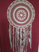 Łapacz snów śr.45/93cm ozdoba szydełko rękodzieło