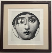grafika, motyw Fornasetti, oprawiona 41x41cm (g3)