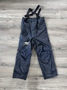 Spodnie granatowe z szelakami wodoodporne wodery Helly Hansen rozmiar 140