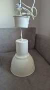 Lampa sufitowa wisząca klosz IKEA Hektar biała 47cm