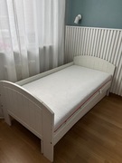 Łóżko drewniane białe 160x80 z materacem marki Selene