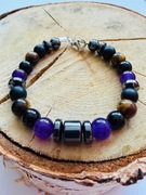 Bransoletka męska wyjątkowa z kamieni naturalnych na prezent amulet 