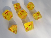 Zestaw 7 kości RPG Zachód Słońca