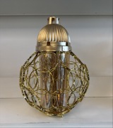 LAMPION DEKORACYJNY ZŁOTY ZNICZ, METALOWE KOŁA