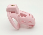 Różowy pas cnoty, chastity klatka na penisa