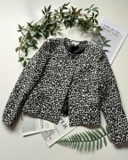 Elegancki żakiet w panterkę animal print 48% cotton