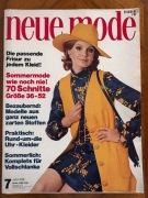 Magazyn Neue Mode 07 1970 z wykrojami i wzorami vintage
