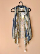 Damska boho narzutka kamizelka xs 34 Bershka wiskoza 