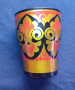 Drewniany kubek w stylu Chochłoma. Baszkiria - CCCP. 1984 r. 