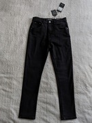 Nowe czarne grafitowe spodnie jeansowe jeansy Firetrap 158 Skinny Fit