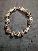 Bransoletka z zawieszkami modułowymi 20 sztuk. Koniczynka i Serce.