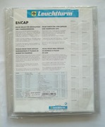 4 karty na monety w kapslach Quadrum ENCAP - Leuchtturm 50x50 i 67x67