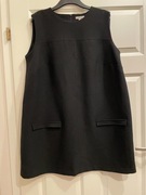 Czarna sukienka trapezowa retro H&M XXL mini a’la lata 70.