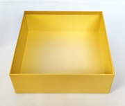 Pudełko ozdobne żółte dekoracyjne box tacka żółta 22 x 22 x 7.8 cm