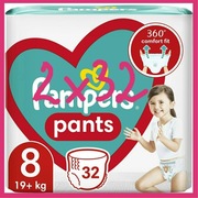 MEGA OKAZJA Pampers Pants r. 8 2x32 szt. 19+ kg 