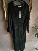 Sukienka długa ażurowa czarna narzutka Bastet S/M