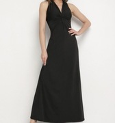 Czarna sukienka długa wieczorowa Born2be rozmiar L