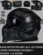 Kask ls2  używany w bardzo dobrym stanie kolor stał szczotkowana