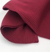 Dzianina ściągacz prążkowany prążek  bordo bordowy bawełniana  