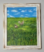 Obraz na płótnie pejzaż dla zakochanych „Zielono nam”