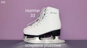 Jak nowe ocieplane łyżwy figurowe - rozmiar 33 - wkładka 21,8 cm [#50]