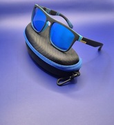 Okulary przeciwsłoneczne polaryzacyjne niebieskie lustrzanki +Etui Gratis